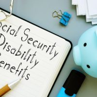 Social Security Disability Benefits are shown on the conceptual business photo