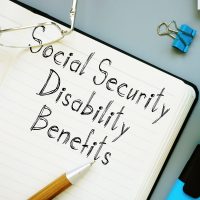 Social Security Disability Benefits are shown on the conceptual business photo